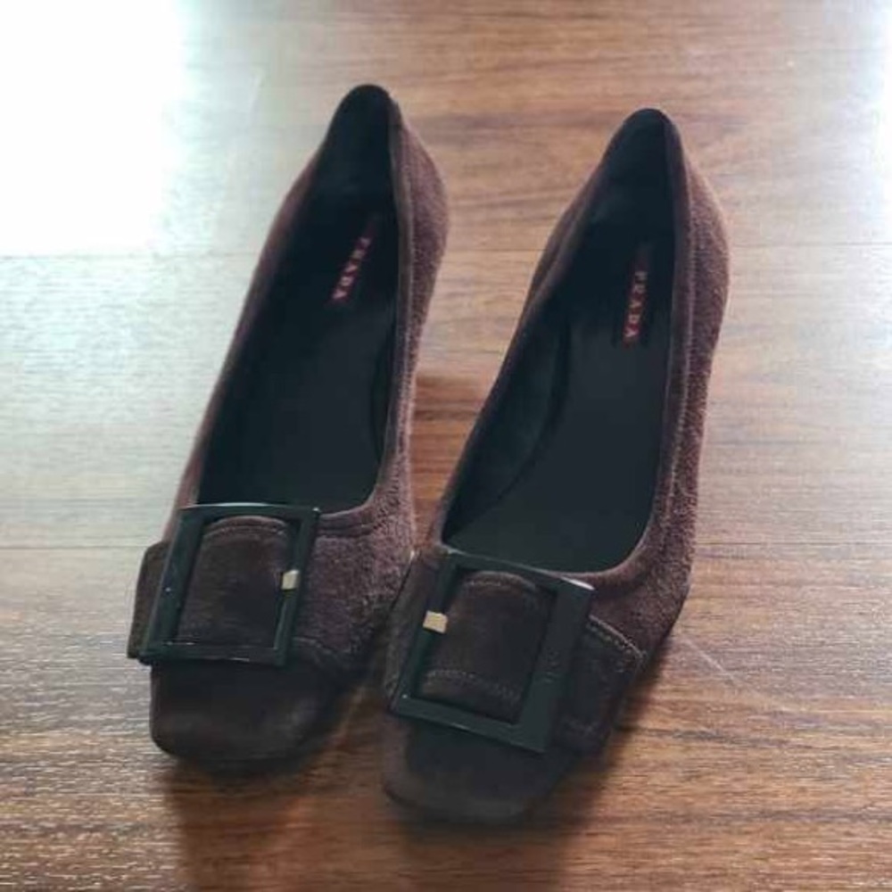 Prada Kitten Heel Loafers